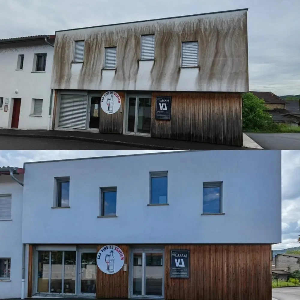 Facade encrassee avant nettoyage Bayonne